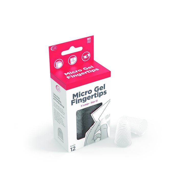 Micro-Gel Fingertips, Size 13, X-Large, Clear, 12/Pack