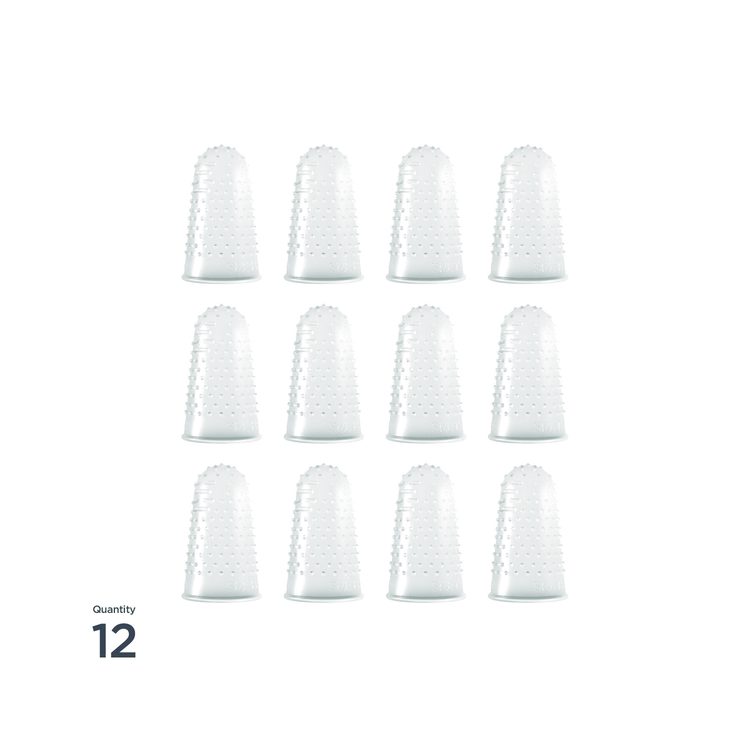 Micro-Gel Fingertips, Size 13, X-Large, Clear, 12/Pack