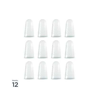 Micro-Gel Fingertips, Size 13, X-Large, Clear, 12/Pack