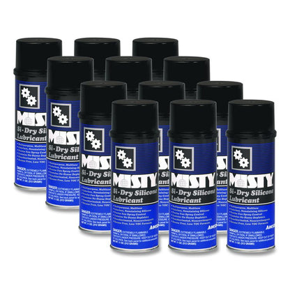 Si-Dry Silicone Spray Lubricant, 11 oz Aerosol Can, 12/Carton