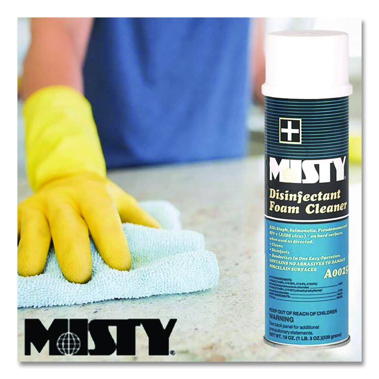 Disinfectant Foam Cleaner, Fresh Scent, 19 oz Aerosol Spray, 12/Carton