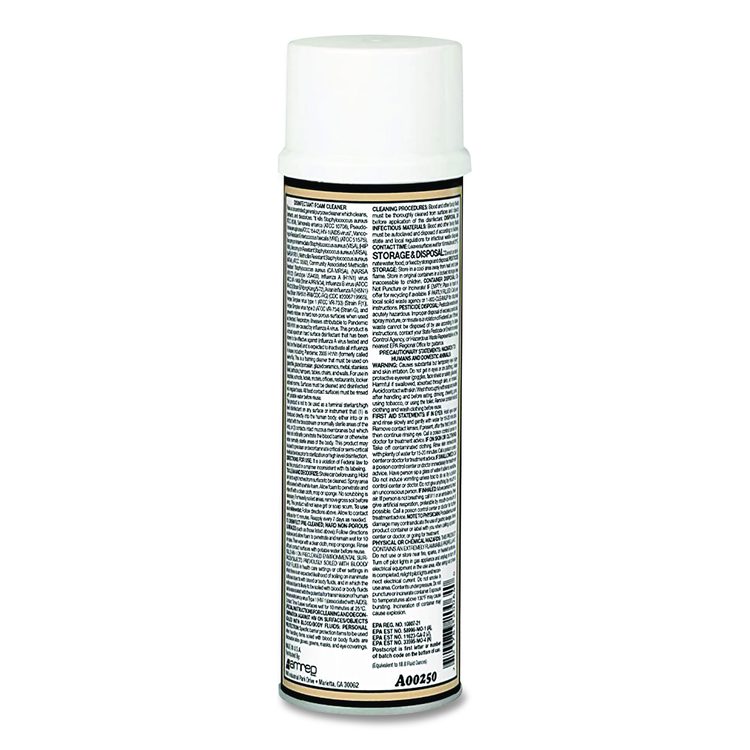Disinfectant Foam Cleaner, Fresh Scent, 19 oz Aerosol Spray, 12/Carton