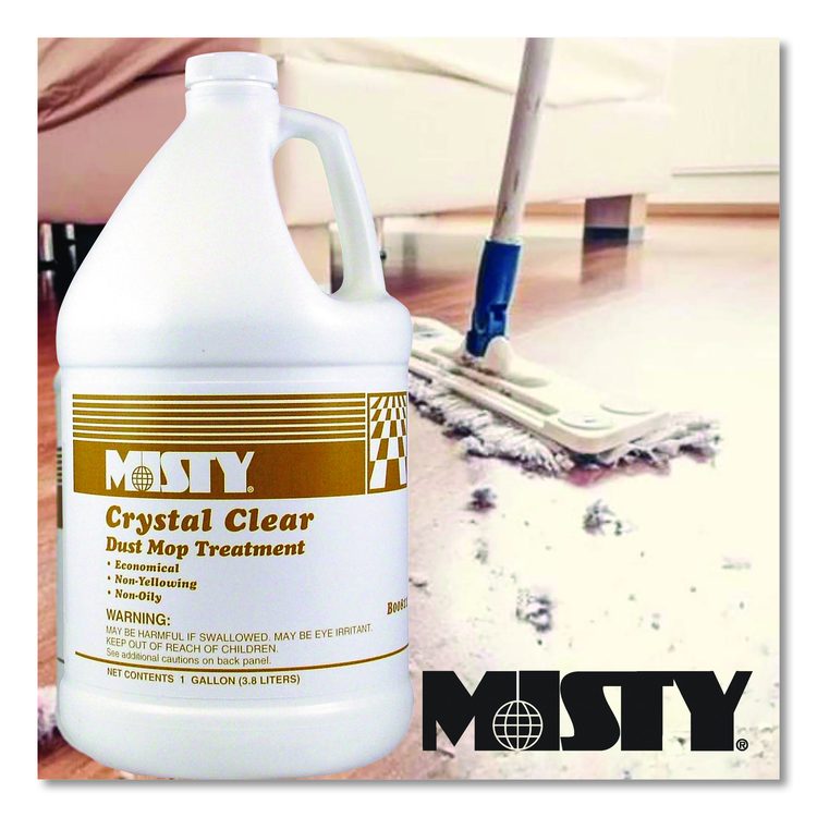 Crystal Clear Dust Mop Treatment, Slightly Fruity Scent, 1 gal Bottle