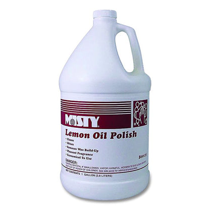 Lemon Oil Furniture Polish, Lemon Scent, 1 gal Bottle, 4/Carton