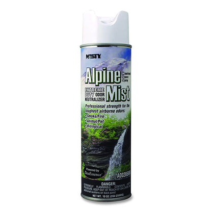 Hand-Held Odor Neutralizer, Alpine Mist, 10 oz Aerosol Spray, 12/Carton