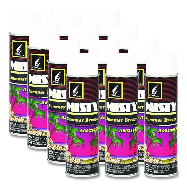 Handheld Air Deodorizer, Summer Breeze, 10 oz Aerosol Spray, 12/Carton