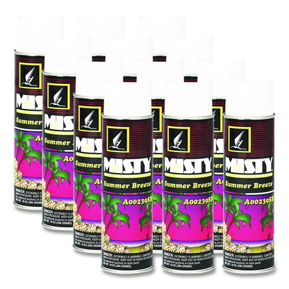 Handheld Air Deodorizer, Summer Breeze, 10 oz Aerosol Spray, 12/Carton