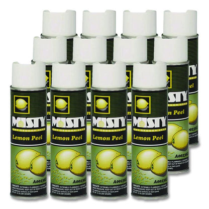 Handheld Air Deodorizer, Lemon Peel, 10 oz Aerosol Spray, 12/Carton