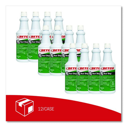 Rest Stop Non-Acid Bowl and Restroom Cleaner, Floral Fresh Scent, 32 oz. Bottle, 12/Carton