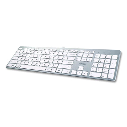 AKB-730UW Keyboard, Silver/White