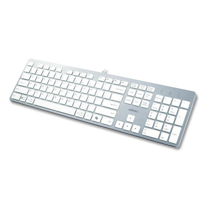 AKB-730UW Keyboard, Silver/White