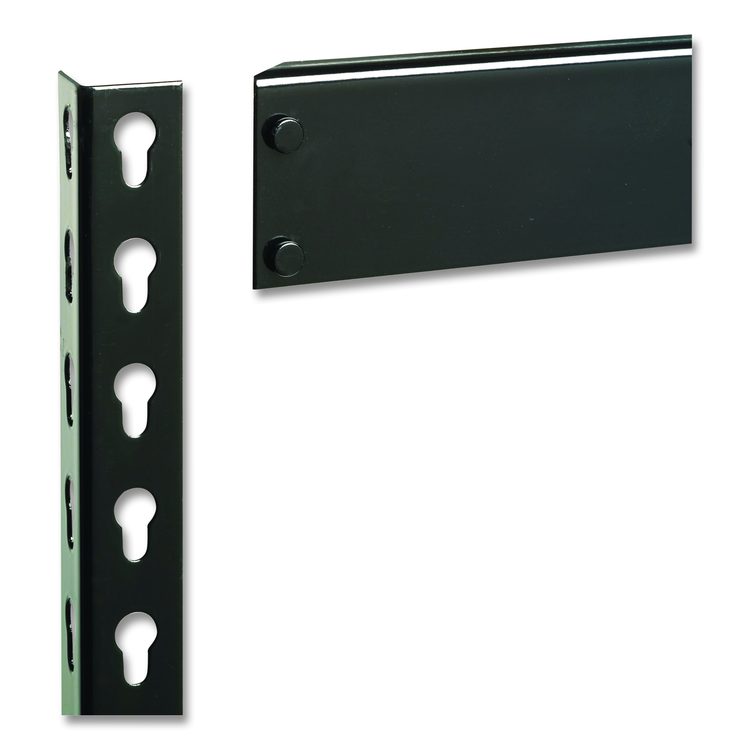 Steel Shelving Unit with Particleboard Shelves, Five-Shelf, 36w x 18d x 72h, Steel, Black