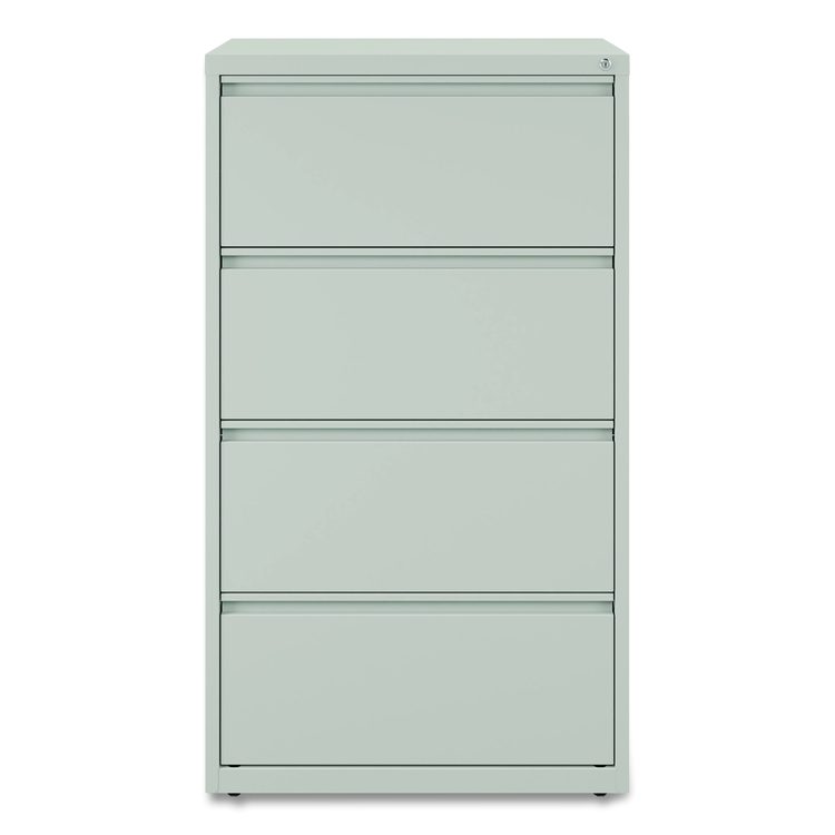 Lateral File, 4 Legal/Letter-Size File Drawers, Light Gray, 30" x 18.62" x 52.5"