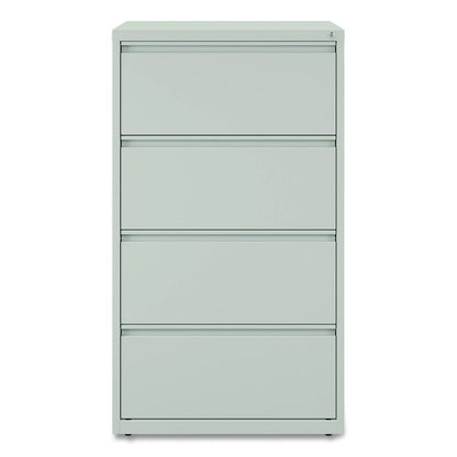 Lateral File, 4 Legal/Letter-Size File Drawers, Light Gray, 30" x 18.62" x 52.5"