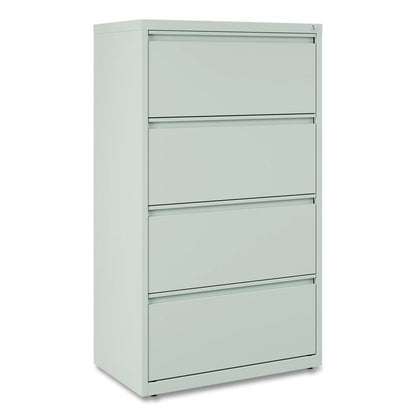Lateral File, 4 Legal/Letter-Size File Drawers, Light Gray, 30" x 18.62" x 52.5"