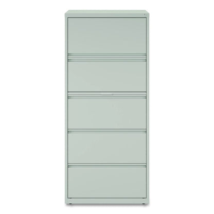Lateral File, 5 Legal/Letter-Size File Drawers, Light Gray, 30" x 18.62" x 67.62"