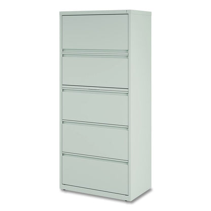 Lateral File, 5 Legal/Letter-Size File Drawers, Light Gray, 30" x 18.62" x 67.62"