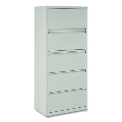 Lateral File, 5 Legal/Letter-Size File Drawers, Light Gray, 30" x 18.62" x 67.62"