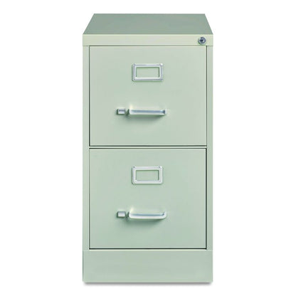 Two-Drawer Economy Vertical File, 2 Letter-Size File Drawers, Light Gray, 15" x 25" x 28.38"