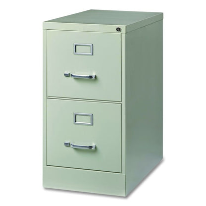 Two-Drawer Economy Vertical File, 2 Letter-Size File Drawers, Light Gray, 15" x 25" x 28.38"