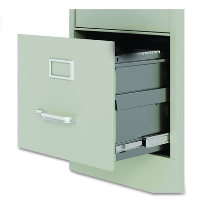 Two-Drawer Economy Vertical File, 2 Letter-Size File Drawers, Light Gray, 15" x 25" x 28.38"