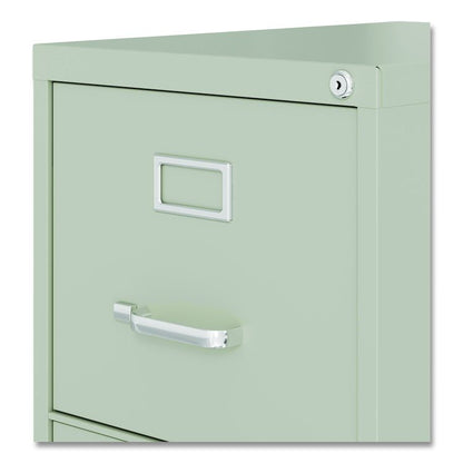 Two-Drawer Economy Vertical File, 2 Letter-Size File Drawers, Light Gray, 15" x 25" x 28.38"