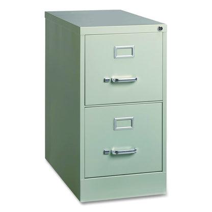 Two-Drawer Economy Vertical File, 2 Letter-Size File Drawers, Light Gray, 15" x 25" x 28.38"