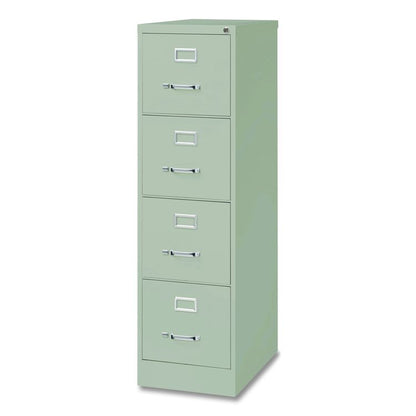 Economy Vertical File, 4 Letter-Size File Drawers, Light Gray, 15" x 25" x 52"
