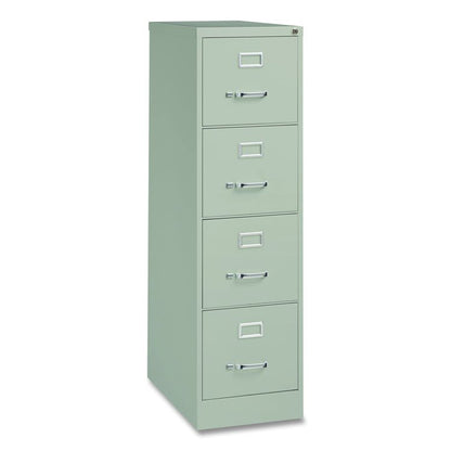 Economy Vertical File, 4 Letter-Size File Drawers, Light Gray, 15" x 25" x 52"