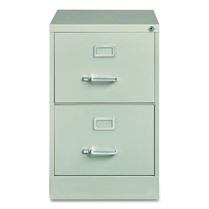 Two-Drawer Economy Vertical File, 2 Legal-Size File Drawers, Light Gray, 15" x 25" x 28.38"
