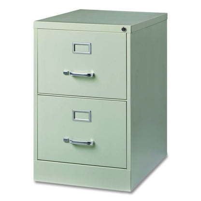 Two-Drawer Economy Vertical File, 2 Legal-Size File Drawers, Light Gray, 15" x 25" x 28.38"