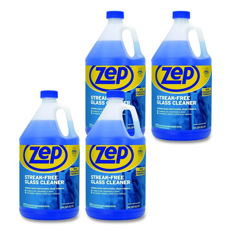 Streak-Free Glass Cleaner, 1 gal Bottle, 4/Carton