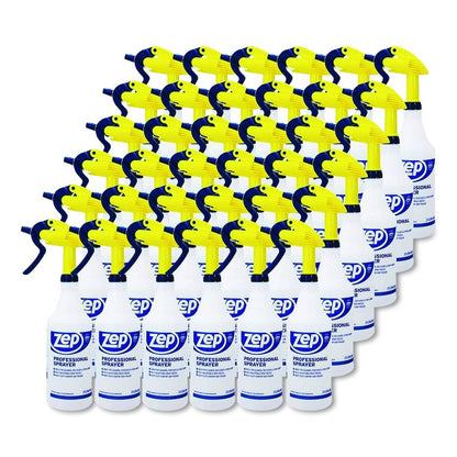 Professional Spray Bottle, 32 oz, Blue/Gold/Clear, 36/Carton