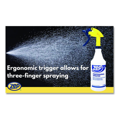 Professional Spray Bottle, 32 oz, Blue/Gold/Clear, 36/Carton
