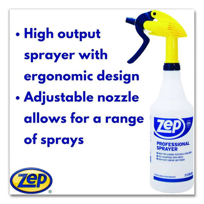 Professional Spray Bottle, 32 oz, Blue/Gold/Clear, 36/Carton