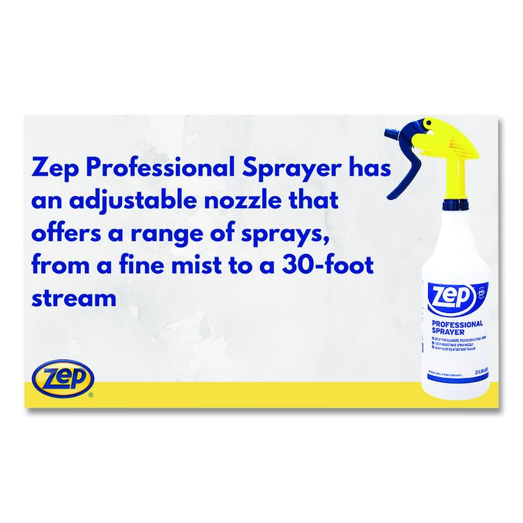 Professional Spray Bottle, 32 oz, Blue/Gold/Clear, 36/Carton