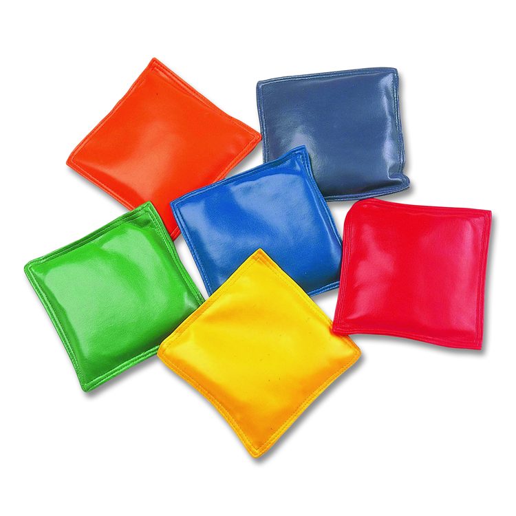 Bean Bag Set, Vinyl, 4", Assorted Colors, 12/Box