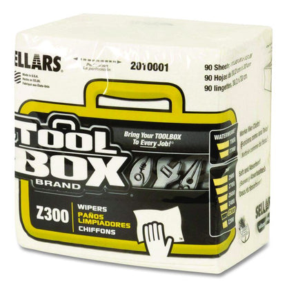 Z300 Quarterfold Wipers, 1-Ply, 11.87 x 13, White, 12/Carton