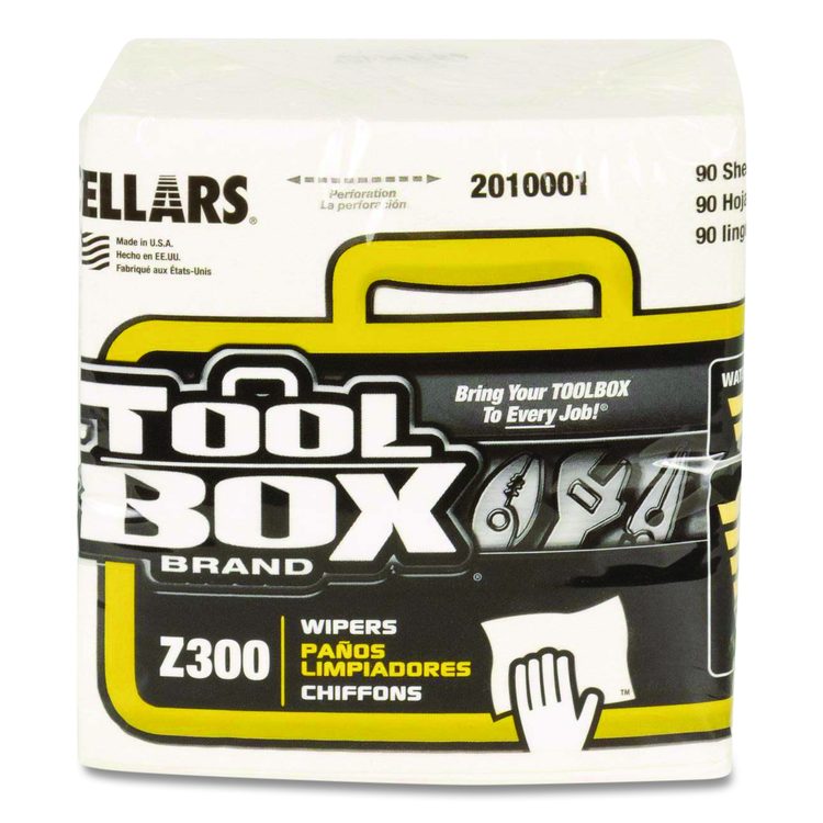 Z300 Quarterfold Wipers, 1-Ply, 11.87 x 13, White, 12/Carton