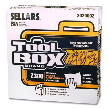 Z300 Pop-Up Wipers, 1-Ply, 8.5 x 16.5, White, 8/Carton