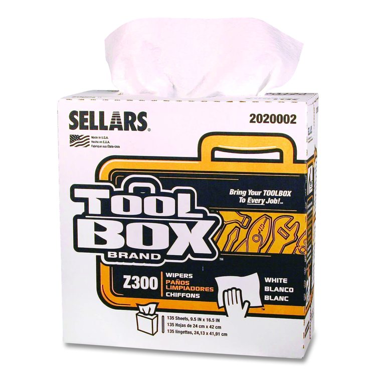 Z300 Pop-Up Wipers, 1-Ply, 8.5 x 16.5, White, 8/Carton