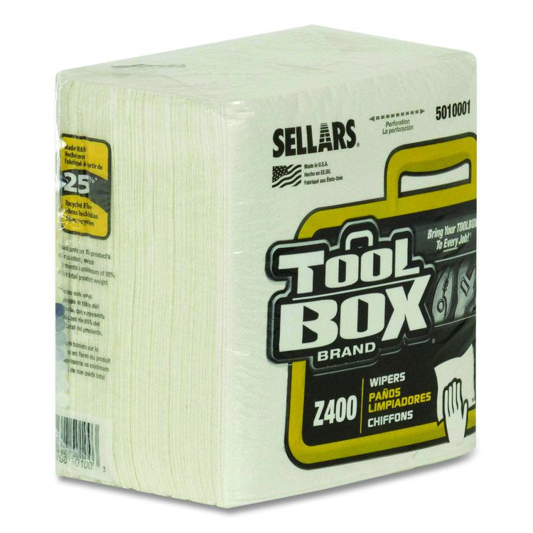 Z400 Quarterfold Wipers, 1-Ply, 11.87 x 13, White, 12/Carton