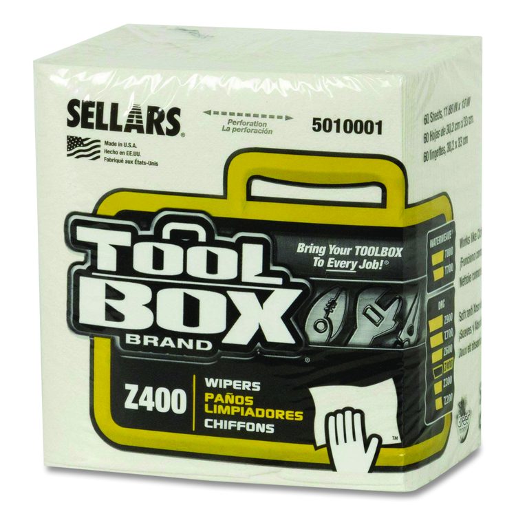 Z400 Quarterfold Wipers, 1-Ply, 11.87 x 13, White, 12/Carton
