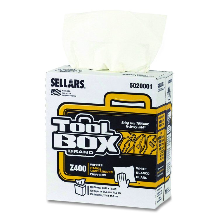 Z400 Interfold Pop-Up Wipers, 1-Ply, 8.5 x 16.5, White, 8/Carton