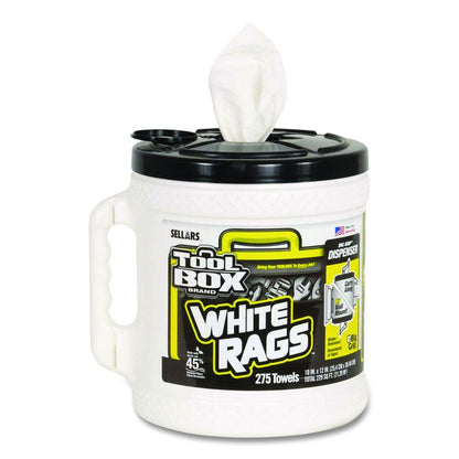 Z300 Wipers Big Grip Dispenser, 1-Ply, 10 x 12, White, 2/Carton