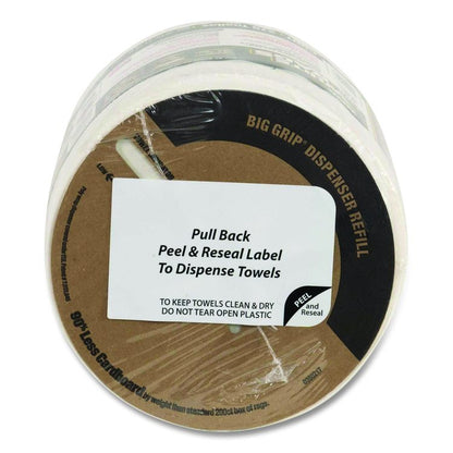 Z300 Wipers Big Grip Refill, 1-Ply, 10 x 12, White, 6/Carton