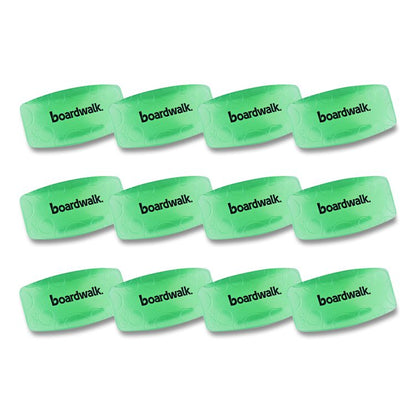 Toilet Bowl Clip, Cucumber Melon Scent, Green, 12/Box