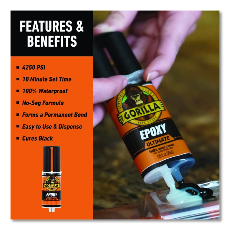 Epoxy Ultimate, 0.85 oz Syringe, Dries Black