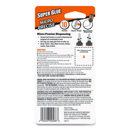 Super Glue Micro Precise, 0.18 oz, Dries Clear
