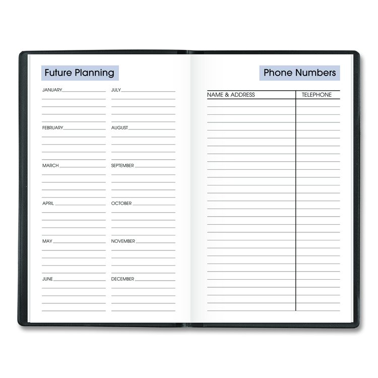 DayMinder Weekly Pocket Planner, 6 x 3.5, Black Cover, 12-Month (Jan to Dec): 2026